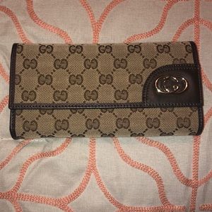 Authentic Gucci Canvas Wallet